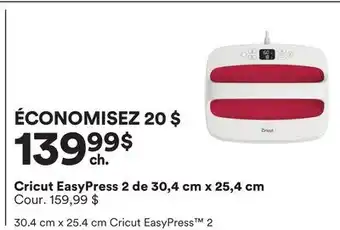 Michaels Cricut EasyPress 2 de 30,4 cm x 25,4 cm offer