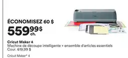 Michaels Cricut Maker 4 Machine de découpe intelligente + ensemble d'articles essentiels offer