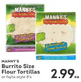 IGA Manny's burrito size flour tortillas offer