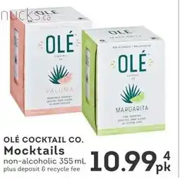 IGA Olé cocktail co. mocktails offer