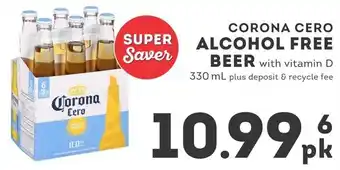 IGA Corona cero alcohol free beer with vitamin D offer