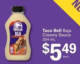 IGA Taco bell baja creamy sauce offer