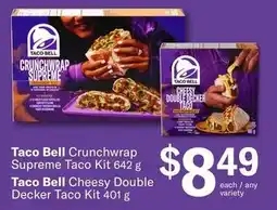 IGA Taco bell cheesy double decker taco kit offer