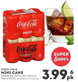 IGA Coca-cola mini cans offer