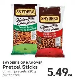 IGA Snyder's of hanover pretzel sticks offer