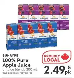 IGA Sunrype 100% pure apple juice offer