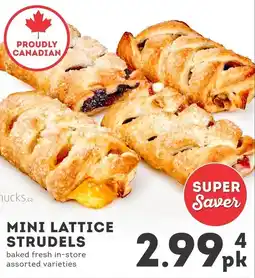 IGA Mini lattice strudels offer
