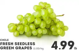 IGA Chile fresh seedless green grapes offer