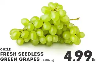 IGA Chile fresh seedless green grapes offer