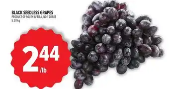 Metro BLACK SEEDLESS GRAPES offer