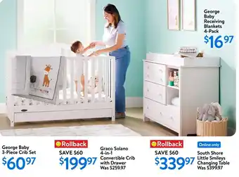 Walmart Graco solano 4-in-1 convertible crib with drawer offer