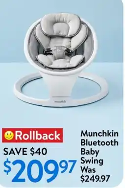 Walmart Munchkin bluetooth baby swing offer