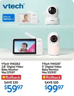 Walmart VTech VM3262 2.8" Digital Video Baby Monitor offer
