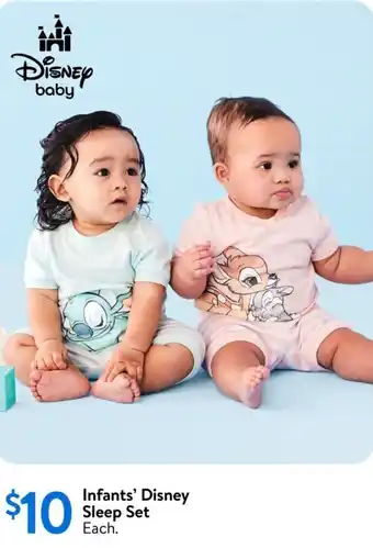 Walmart Infants' disney sleep set offer