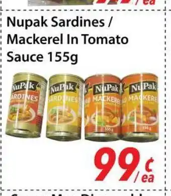Bestco Food Mart Nupak Sardines/ Mackerel In Tomato Sauce offer