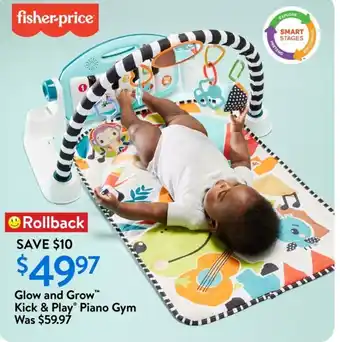 Walmart Glow and grow kick & play piano gym offer