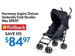 Walmart Harmony aspire deluxe umbrella fold stroller offer