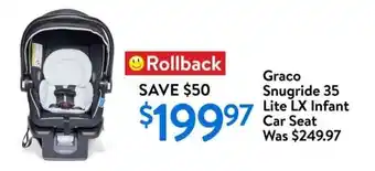 Walmart Graco snugride 35 lite lx infant car seat offer