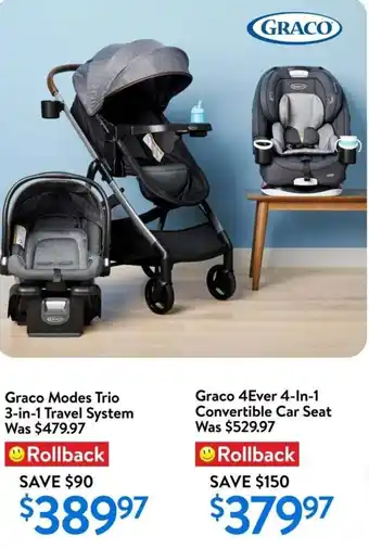 Walmart Graco 4Ever 4-In-1 Convertible Car Seat offer
