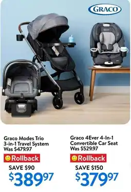 Walmart Graco Modes Trio 3-in-1 Travel System offer