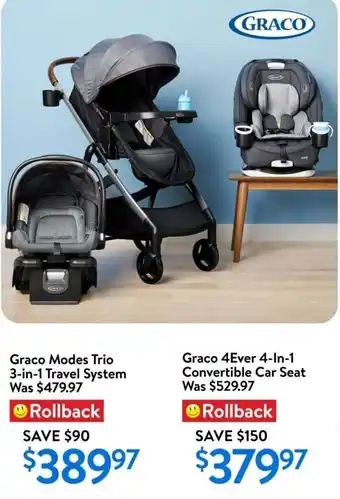 Walmart Graco Modes Trio 3-in-1 Travel System offer