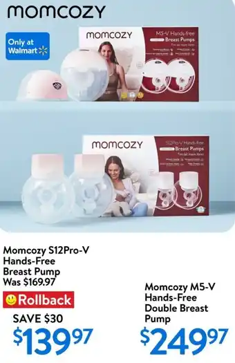 Walmart Momcozy M5-V hands-free double breast pump offer