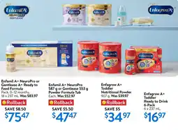 Walmart Enfamil A+ NeuroPro or Gentlease A+ Ready to Feed Formula offer