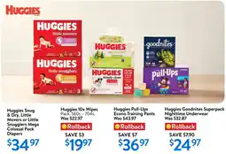 Walmart Huggies pull-ups econo training pants offer