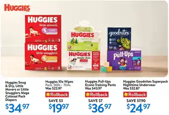 Walmart Huggies pull-ups econo training pants offer