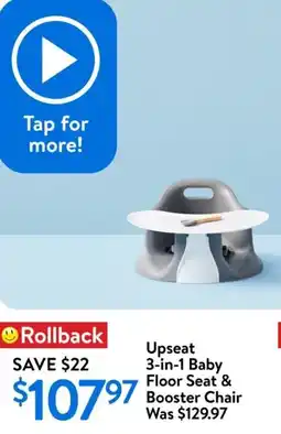Walmart Upseat 3-in-1 baby floor seat & booster chair offer