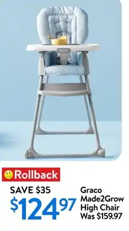 Walmart Graco made2grow high chair offer
