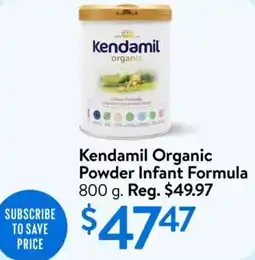 Walmart Kendamil organic powder infant formula offer