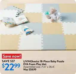 Walmart LIVINGbasics Baby Puzzle EVA Foam Play Mat offer