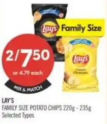 Shoppers Drug Mart Lay's family size potato chips offer