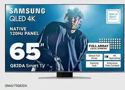 Visions Electronics SAMSUNG 65 QLED 4K Q82DA Smart TV offer