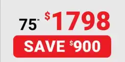 Visions Electronics SAMSUNG 75 QLED 4K Q82DA Smart TV offer