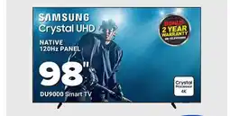 Visions Electronics Samsung 2024 98 DU9000 4K HDR 120Hz Smart TV offer