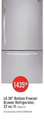 The Brick LG 30 Bottom Freezer Drawer Refrigerator, 22 cu. ft offer