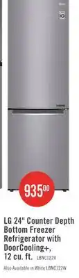 The Brick LG 23 12 Cu. Ft. Bottom-Mount Counter-Depth Refrigerator - Platinum Silver offer