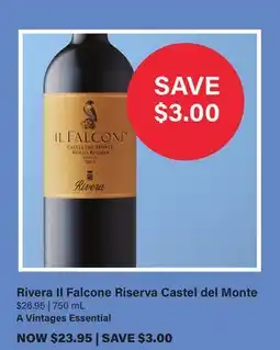 LCBO Rivera Il Falcone Riserva Castel del Monte offer