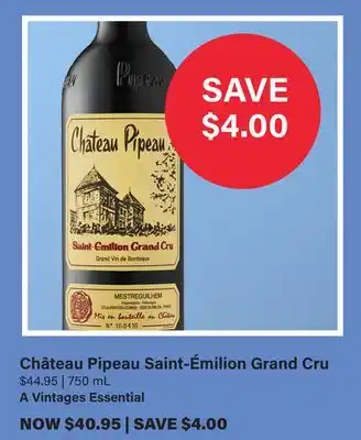 LCBO Château Pipeau Saint-Émilion Grand Cru offer