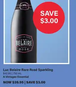 LCBO Luc Belaire Rare Rosé Sparkling offer