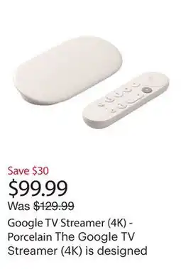 Best Buy Google TV Streamer (4K) - Porcelain offer