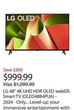 Best Buy LG 48 4K UHD HDR OLED webOS Smart TV (OLED48B4PUA) - 2024 - Only at Best Buy offer