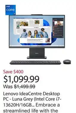 Best Buy Lenovo IdeaCentre Desktop PC - Luna Grey (Intel Core i7-13620H/16GB RAM/1TB SSD/Windows 11) offer