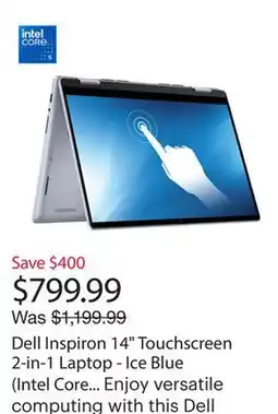 Best Buy Dell Inspiron 14 Touchscreen 2-in-1 Laptop - Ice Blue (Intel Core 5 120U/16GB RAM/1TB SSD/Win 11) offer