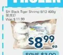 Oceans Fresh Food Market SH Black Tiger Shrimp 8/12 offer