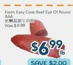 Oceans Fresh Food Market Fresh Easy Cook Beef Eye Of Round offer