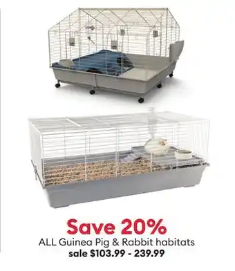 Petsmart ALL Guinea Pig & Rabbit habitats offer