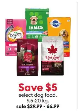 Petsmart Save $5 select dog food, 9.5-20 kg offer